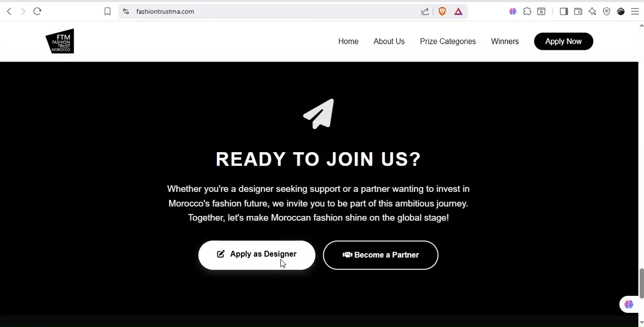 Fashion Trust Morocco — join us call to action